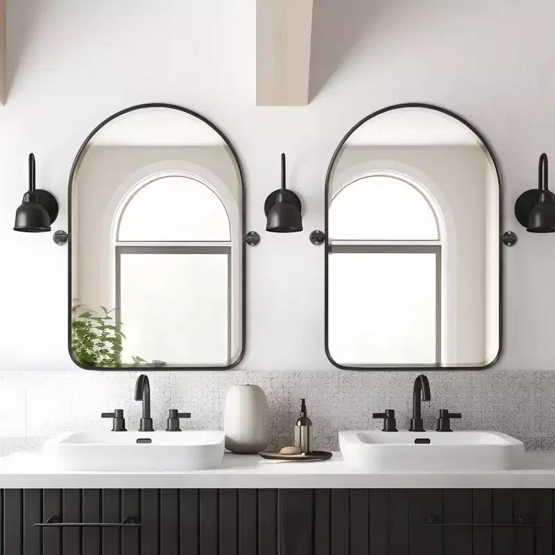 Miroir de courtoisie mural en métal Dovelina Norita