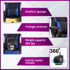 Chaise de bureau de jeu BestMassage Chaise de bureau Chaise d'ordinateur avec accoudoirs Support lombaire pivotant à 360° Chaise de direction pour adultes