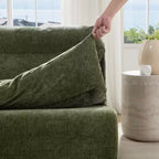 Fauteuil sans accoudoirs en mousse GDFStudio Vivien avec coussin