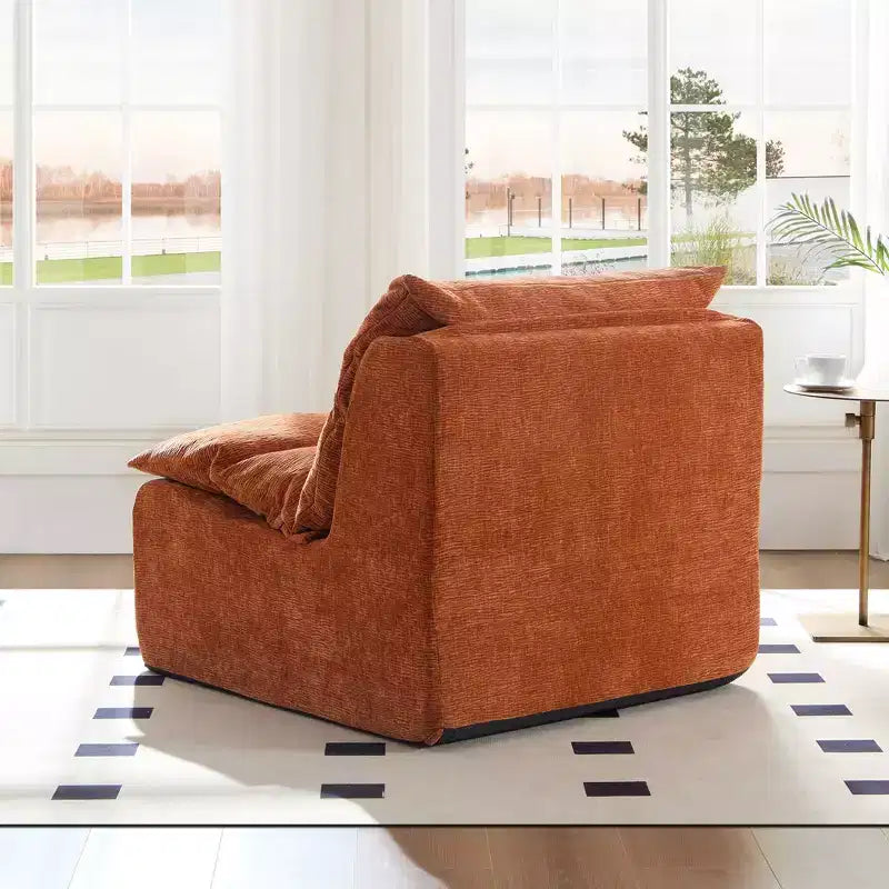 Fauteuil sans accoudoirs en mousse GDFStudio Vivien avec coussin
