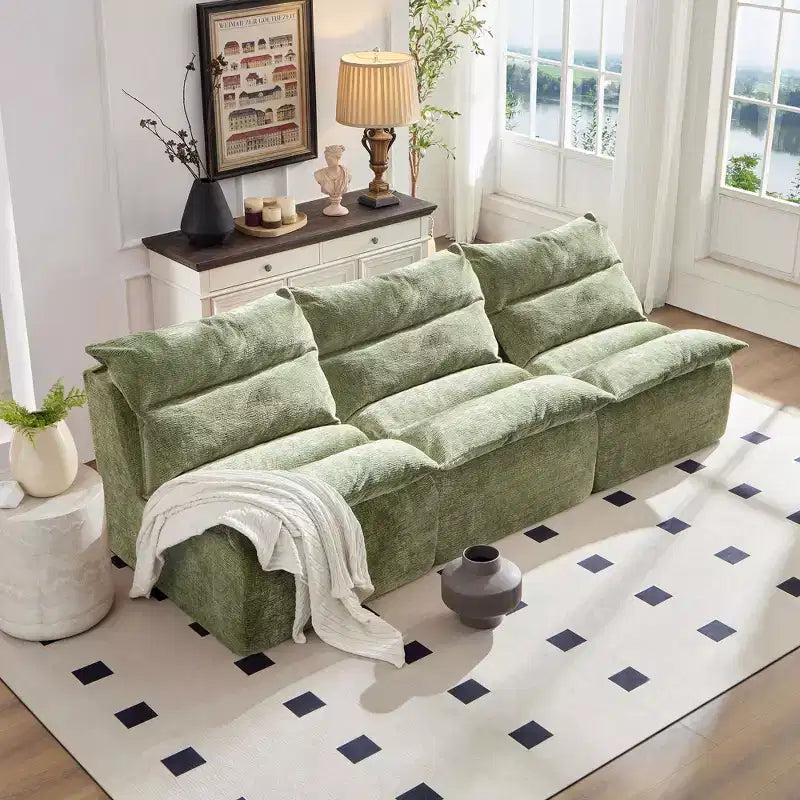 Fauteuil sans accoudoirs en mousse GDFStudio Vivien avec coussin