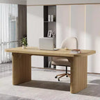 Bureau de direction Lantine 62, grand bureau d'ordinateur avec double caisson, table d'écriture rectangulaire moderne et simple pour bureau à domicile