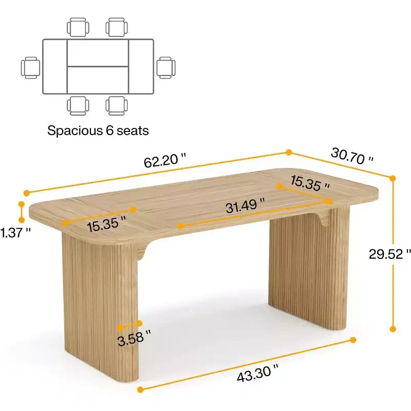 Bureau de direction Lantine 62, grand bureau d'ordinateur avec double caisson, table d'écriture rectangulaire moderne et simple pour bureau à domicile