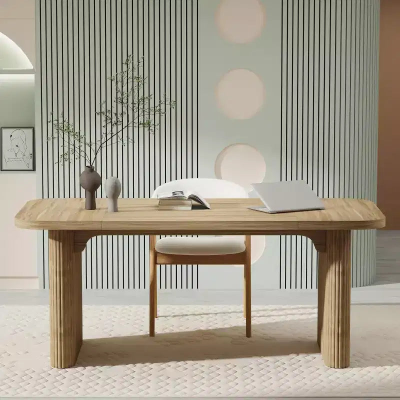 Bureau de direction Lantine 62, grand bureau d'ordinateur avec double caisson, table d'écriture rectangulaire moderne et simple pour bureau à domicile