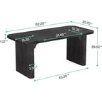 Bureau de direction Lantine 62, grand bureau d'ordinateur avec double caisson, table d'écriture rectangulaire moderne et simple pour bureau à domicile