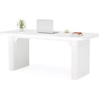 Bureau de direction Lantine 62, grand bureau d'ordinateur avec double caisson, table d'écriture rectangulaire moderne et simple pour bureau à domicile
