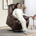 Fauteuil inclinable releveur électrique HOMCOM pour personnes âgées, avec massage et télécommandes