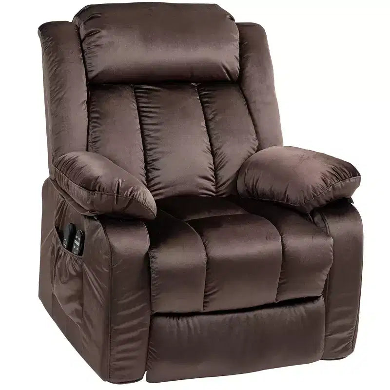 Fauteuil inclinable releveur électrique HOMCOM pour personnes âgées, avec massage et télécommandes