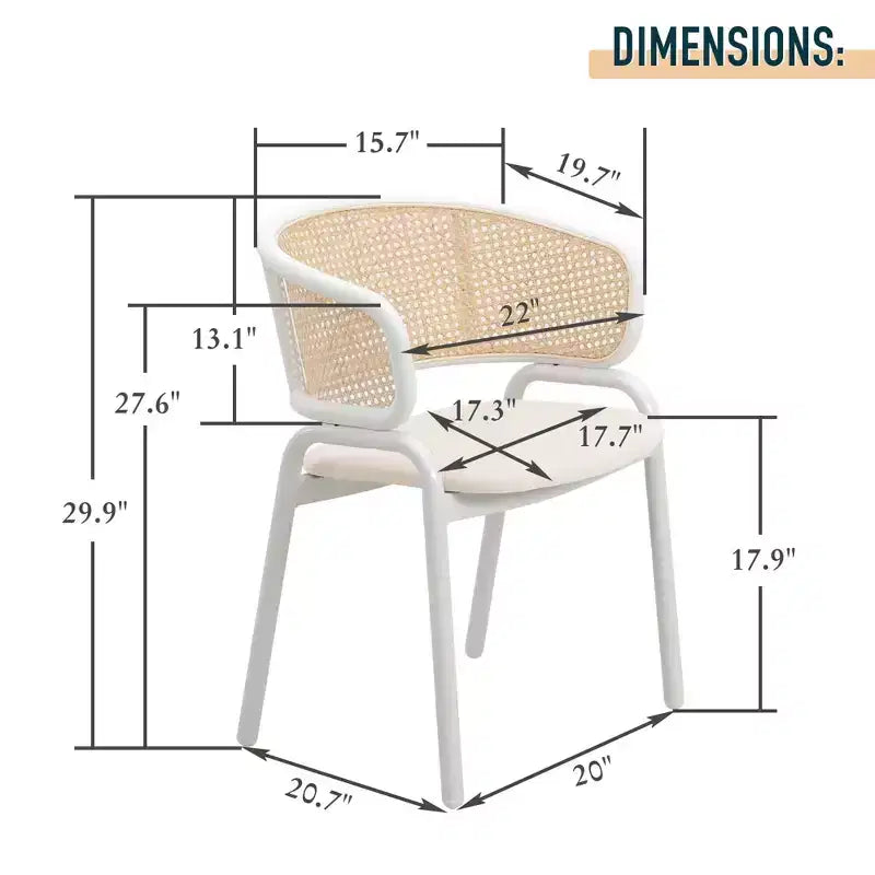 LeisureMod Ervilla Lot de 2 chaises de salle à manger en osier avec dossier en U, sièges en cuir et cadres en acier - Assise moderne pour cuisine, salle à manger, café