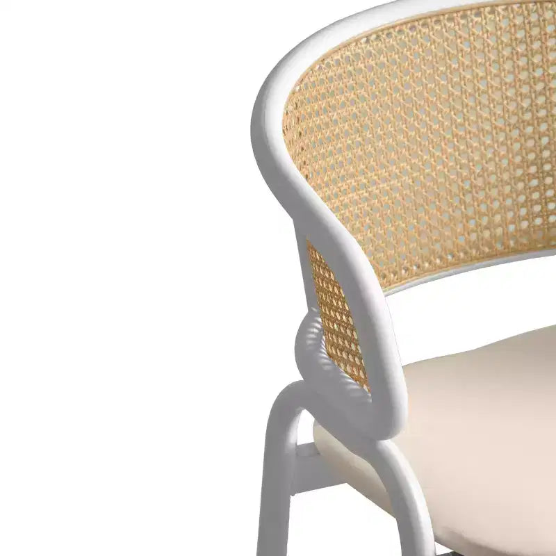 LeisureMod Ervilla Lot de 2 chaises de salle à manger en osier avec dossier en U, sièges en cuir et cadres en acier - Assise moderne pour cuisine, salle à manger, café
