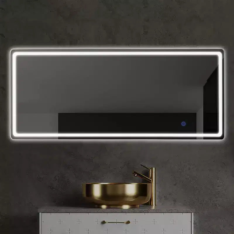 PexFix 20 x 63 Modern Full Length Rectangular Frameless Mirror With Rounded Corner in Silver