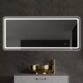 PexFix 20 x 63 Modern Full Length Rectangular Frameless Mirror With Rounded Corner in Silver