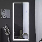 PexFix Miroir rectangulaire moderne sans cadre 20 x 63 avec coins arrondis, argent