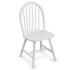 Costway Lot de 2 chaises de salle à manger vintage Windsor à dossier brochettes en bois pour cuisine Noir/Blanc