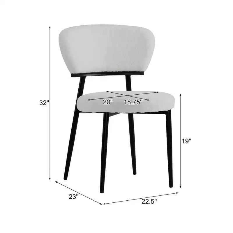 Christopher Knight Home Chaise de salle à manger rembourrée Atrass avec pieds en métal (Lot de 4)