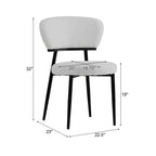 Christopher Knight Home Chaise de salle à manger rembourrée Atrass avec pieds en métal (Lot de 4)