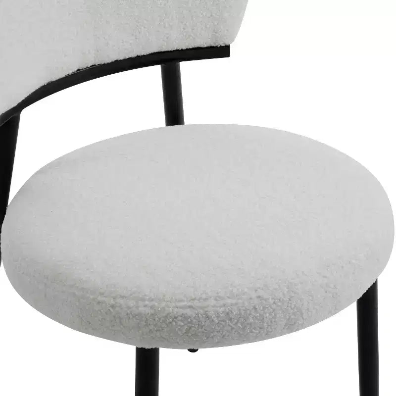 Christopher Knight Home Chaise de salle à manger rembourrée Atrass avec pieds en métal (Lot de 4)