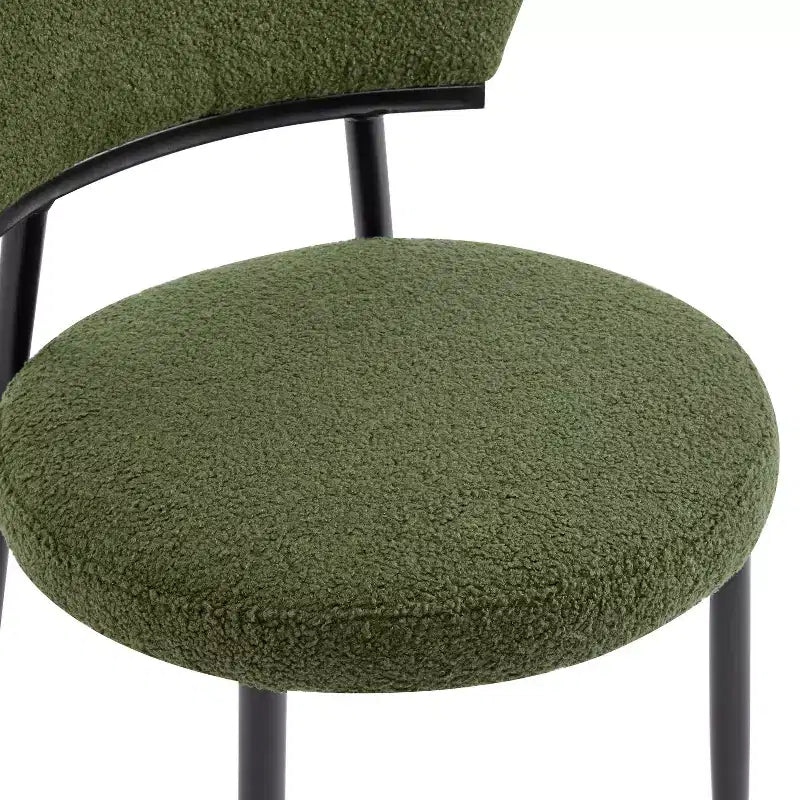 Christopher Knight Home Chaise de salle à manger rembourrée Atrass avec pieds en métal (Lot de 4)