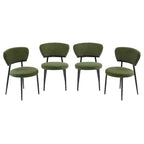 Christopher Knight Home Atrass Upholstered Dining Chair with Metal Legs (Set of 4)