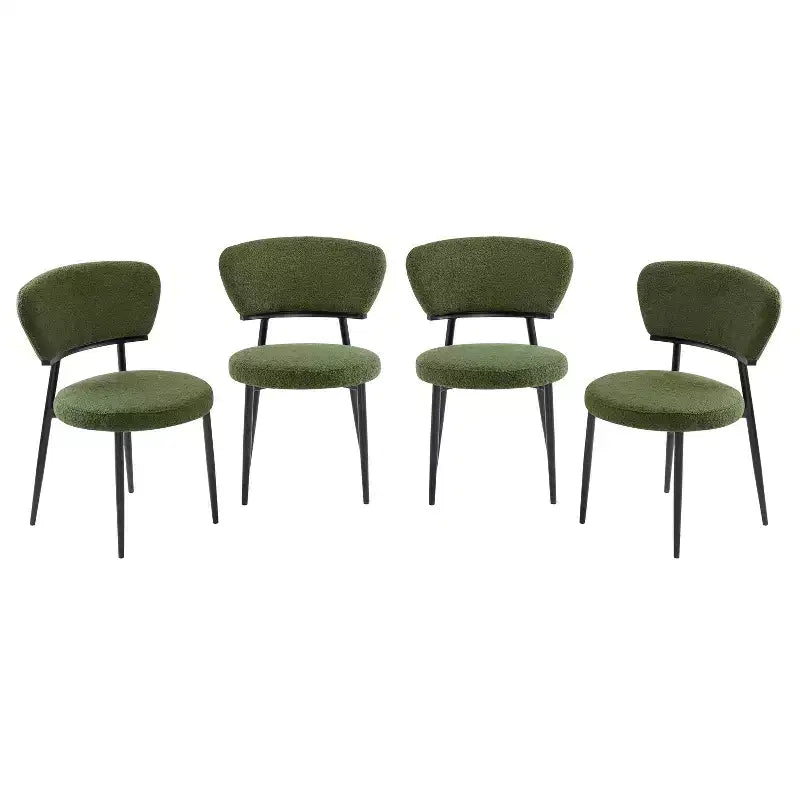 Christopher Knight Home Atrass Upholstered Dining Chair with Metal Legs (Set of 4)