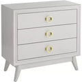 Crestview Collection Oslo 32W White 3-Drawer Accent Chest