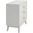 Commode d'appoint à 3 tiroirs Oslo 32W blanche Crestview Collection