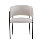 Christopher Knight Home Nest Chaises de salle à manger modernes rembourrées avec cadre en métal (lot de 2)