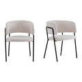 Christopher Knight Home Nest Modern Upholstered Dining Chairs with Metal Frame (Set of 2)