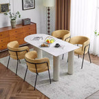 Christopher Knight Home Chaises de salle à manger modernes rembourrées Nest avec cadre en métal (lot de 6)