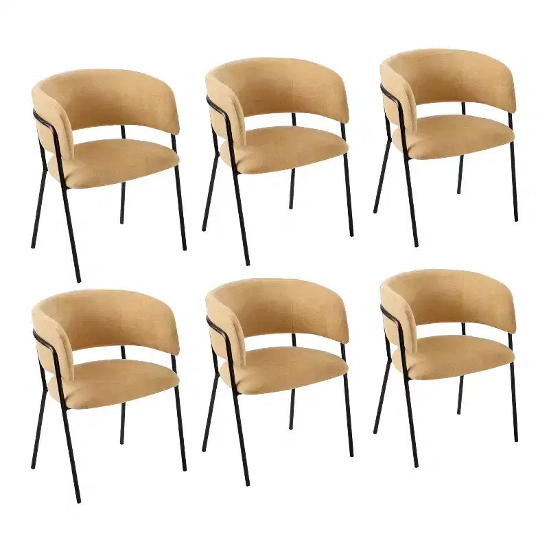 Christopher Knight Home Chaises de salle à manger modernes rembourrées Nest avec cadre en métal (lot de 6)