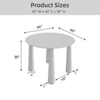 Table de salle à manger ronde Dovelina de 45 pouces en bois avec 4 pieds Table de cuisine moderne pour 4 personnes pour