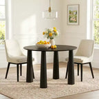 Dovelina 45 Round Wood Dining Table With 4 Legs Modern Kitchen Table 4 People for