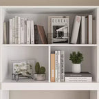 Famapy Bureau d'ordinateur simple avec rangement supérieur, style moderne