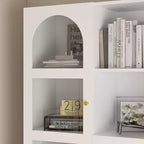 Famapy Bureau d'ordinateur simple avec rangement supérieur, style moderne