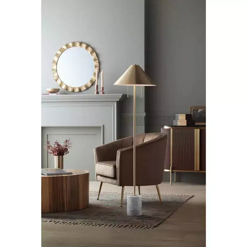 Miroir mural rond Uttermost Felipe 32 doré