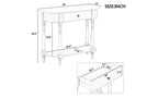 Console d'angle rétractable Whisen avec tiroir supérieur et étagère ouverte pour salon et entrée