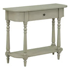 Console d'angle rétractable Whisen avec tiroir supérieur et étagère ouverte pour salon et entrée