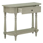 Console d'angle rétractable Whisen avec tiroir supérieur et étagère ouverte pour salon et entrée