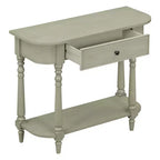 Console d'angle rétractable Whisen avec tiroir supérieur et étagère ouverte pour salon et entrée