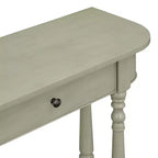 Console d'angle rétractable Whisen avec tiroir supérieur et étagère ouverte pour salon et entrée