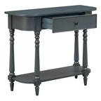 Console d'angle rétractable Whisen avec tiroir supérieur et étagère ouverte pour salon et entrée