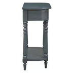 Console d'angle rétractable Whisen avec tiroir supérieur et étagère ouverte pour salon et entrée