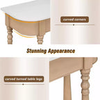 Console d'angle rétractable Whisen avec tiroir supérieur et étagère ouverte pour salon et entrée