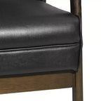 Fauteuil d'appoint Merax en similicuir style Mid-Century, fauteuil moderne à dossier haut, fauteuil de club en bois de loisirs