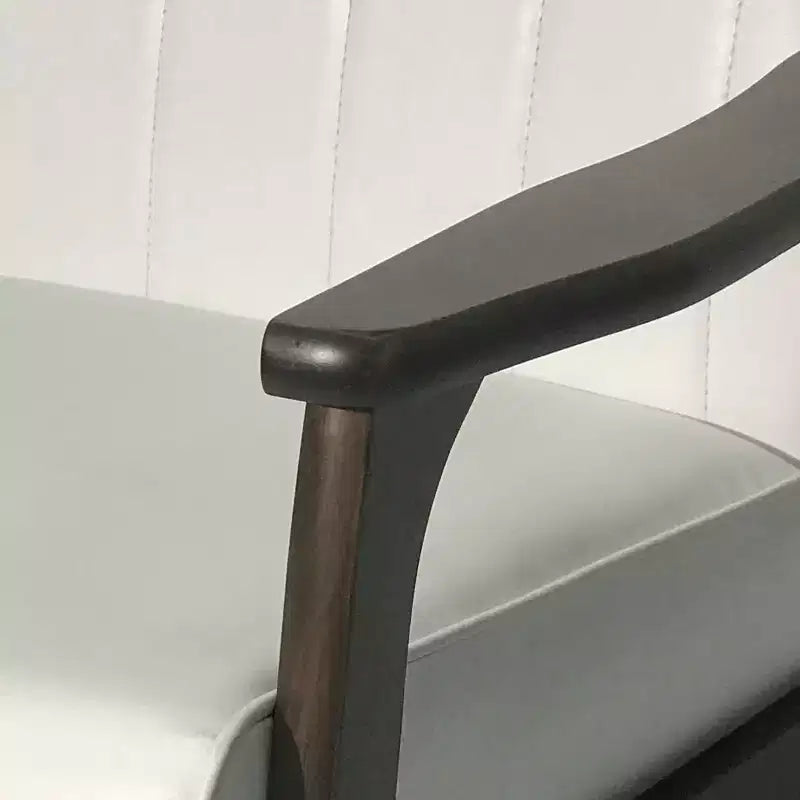 Fauteuil d'appoint Merax en similicuir style Mid-Century, fauteuil moderne à dossier haut, fauteuil de club en bois de loisirs