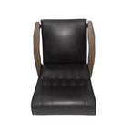 Fauteuil d'appoint Merax en similicuir style Mid-Century, fauteuil moderne à dossier haut, fauteuil de club en bois de loisirs