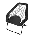 Zenithen Black Hexagon Bungee Chair For Dorm, Bed, Living Room, 32 (Pack of 1)
