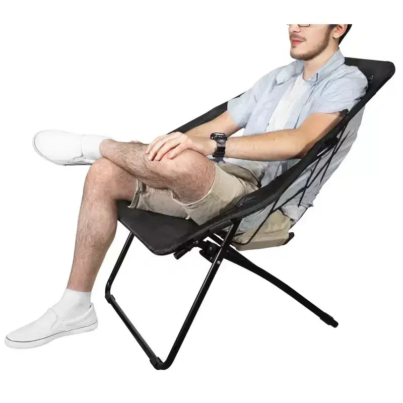Chaise Bungee hexagonale noire Zenithen pour dortoir, chambre à coucher, salon, 32 (Paquet de 1)