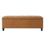 Christopher Knight Home Dana Ottoman de rangement contemporain en bois de bouleau touffeté avec boutons