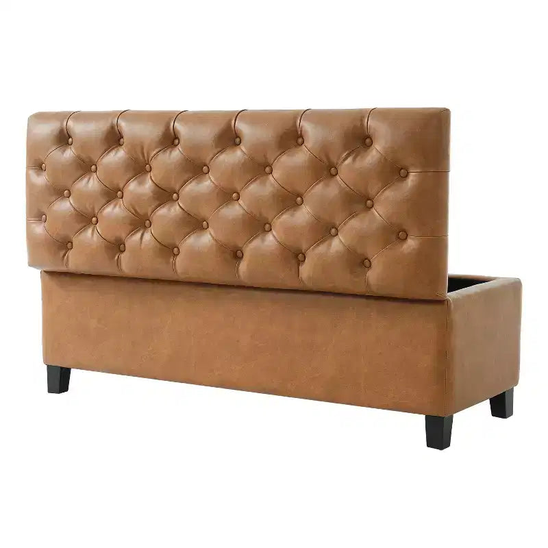 Christopher Knight Home Dana Ottoman de rangement contemporain en bois de bouleau touffeté avec boutons